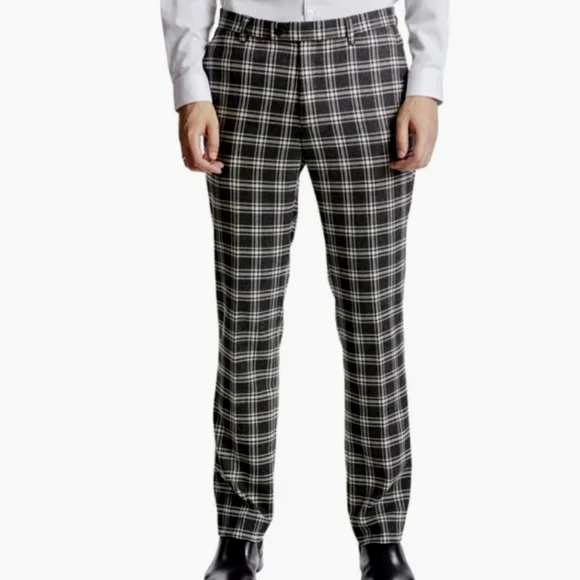 Paisley & Gray Slim Fit Dress black and white Pants size 36x32 - Picture 1 of 11